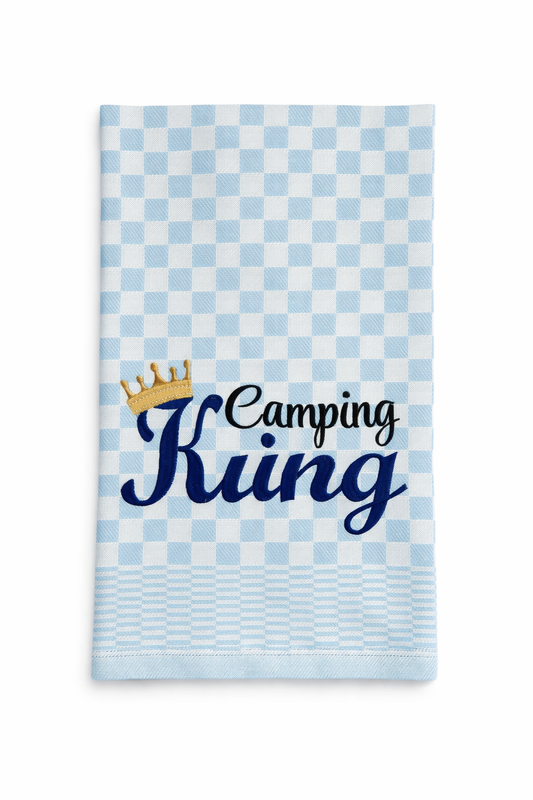 Geschirrtuch Küchenhandtuch bestickt 50x70 Baumwolle Küchendeko Geschenk für Campingliebhaber Camping King