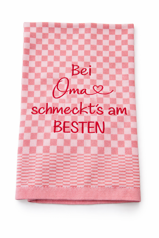 Geschirrtuch Küchenhandtuch bestickt 50x70 Baumwolle Küchendeko Geschenk für Oma Großmutter