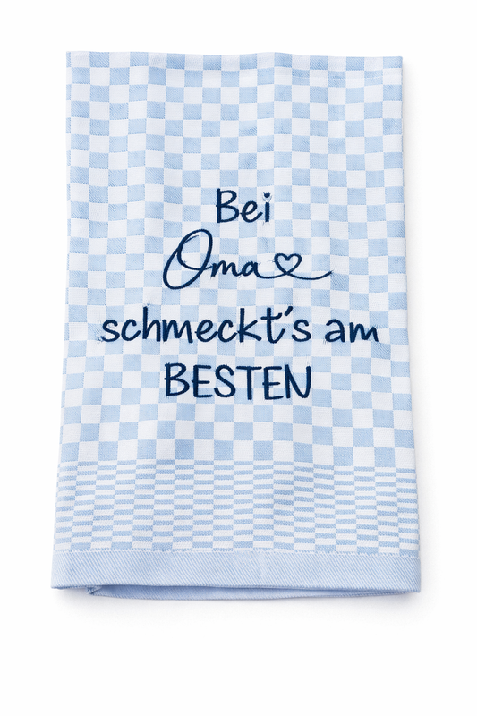 Geschirrtuch Küchenhandtuch bestickt 50x70 Baumwolle Küchendeko Geschenk für Oma Großmutter