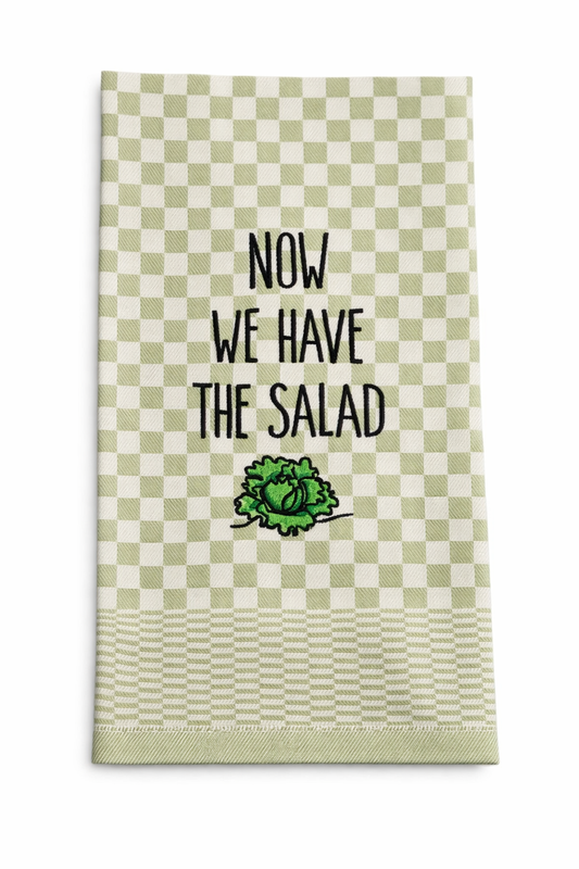 Geschirrtuch Küchenhandtuch bestickt 50x70 Baumwolle Küchendeko Geschenk für Salatliebhaber Vegetarier