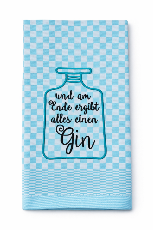 Geschirrtuch Küchenhandtuch bestickt 50x70 Baumwolle Küchendeko Geschenk für Ginliebhaber