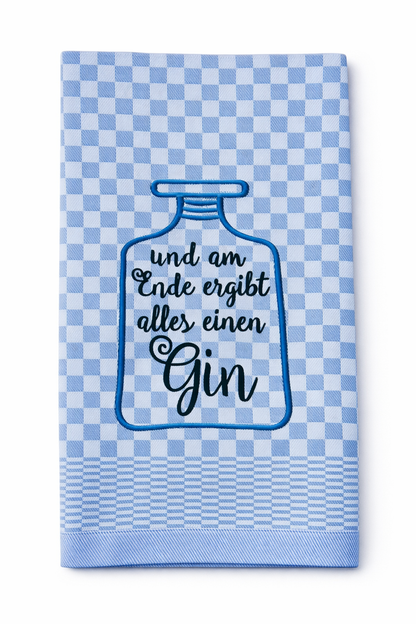 Geschirrtuch Küchenhandtuch bestickt 50x70 Baumwolle Küchendeko Geschenk für Ginliebhaber