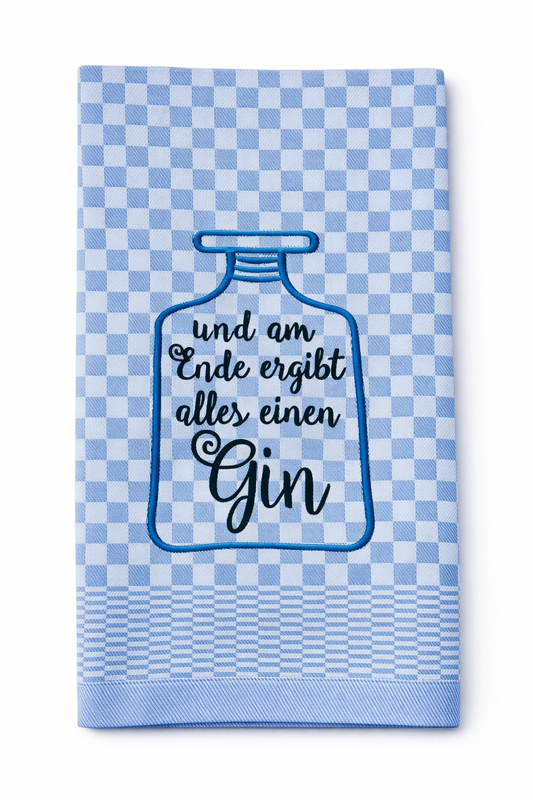 Geschirrtuch Küchenhandtuch bestickt 50x70 Baumwolle Küchendeko Geschenk für Ginliebhaber