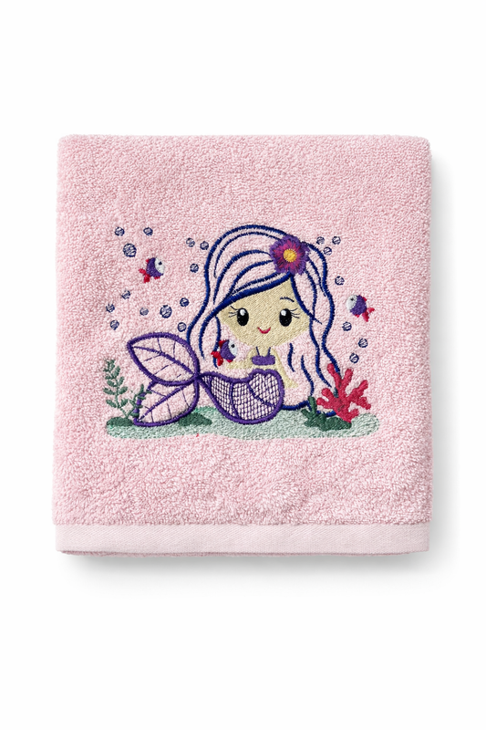 Badehandtuch/Strandhandtuch "Meerjungfrau" Baumwolle/Frotee