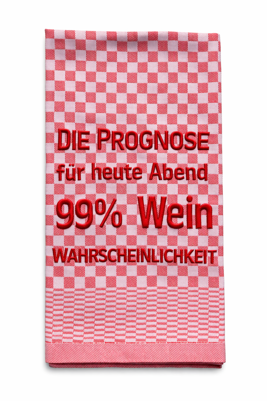 Geschirrtuch Küchenhandtuch bestickt 50x70 Baumwolle Küchendeko Geschenk für Weinliebhaber