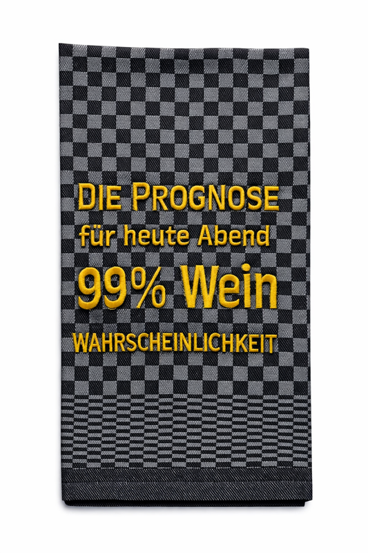 Geschirrtuch Küchenhandtuch bestickt 50x70 Baumwolle Küchendeko Geschenk für Weinliebhaber