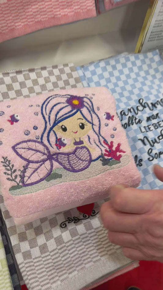 Badehandtuch/Strandhandtuch "Meerjungfrau" Baumwolle/Frotee